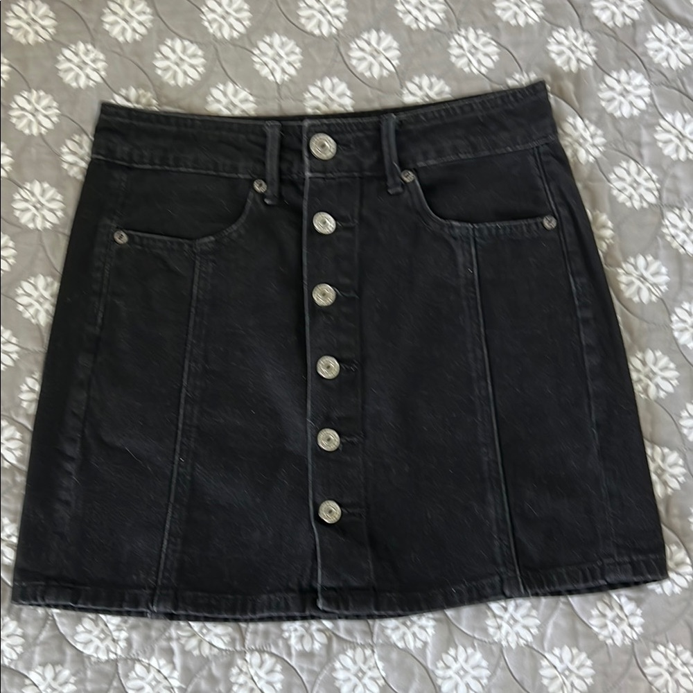 American Eagle Outfitters Black A-Line Mini Skirt